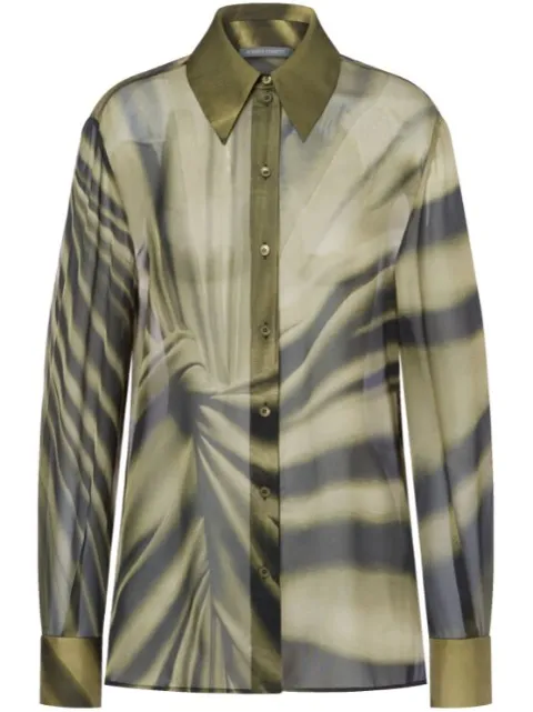 Alberta Ferretti abstract-print silk shirt