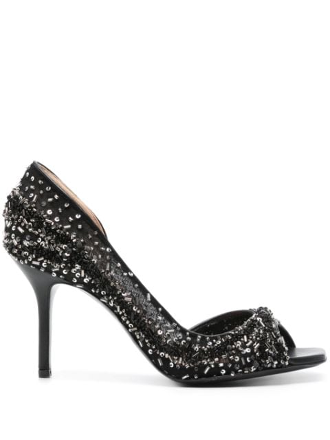 Alberta Ferretti 85mm sequinned beaded pumps