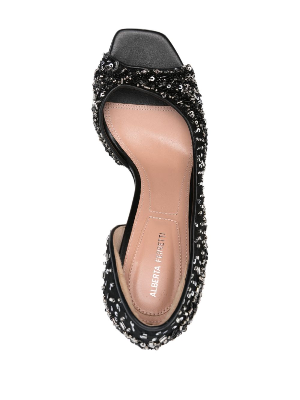 Alberta Ferretti 85 mm pumps met pailletten en kralen Zwart