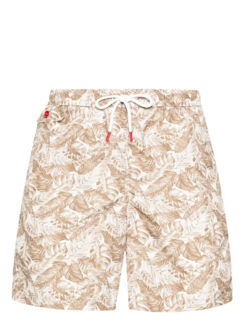 Kiton floral-print swim shorts 