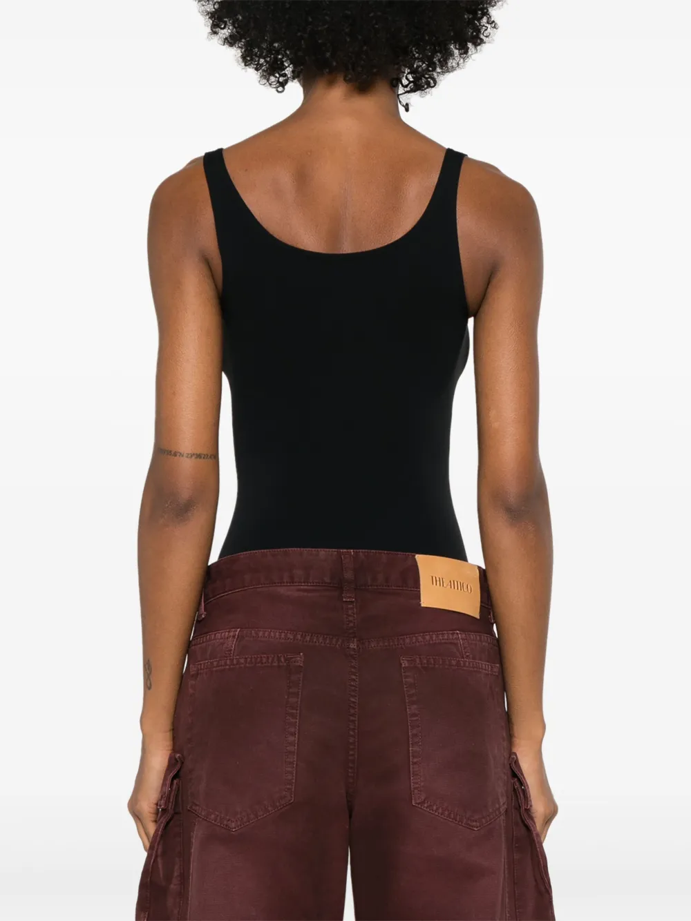 Wolford Body met diepe ronde hals Zwart
