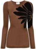 Wolford Body Tattoo semi-sheer top - Brown