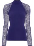 Wolford open-work detail top - Purple