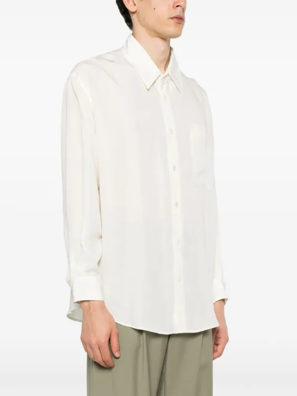 トップス LEMAIRE Double Pocket Lyocell Shirt XS LEMAIRE double-pocket Lyocell Shirt | Neutrals | FARFETCH TH