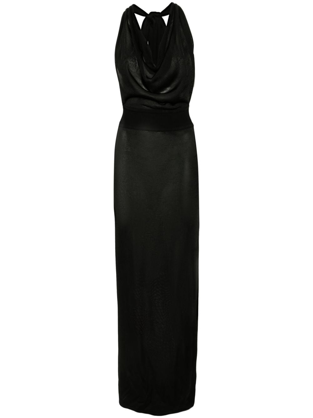 Shop Antonino Valenti Kalypso Draped-detail Dress In Black