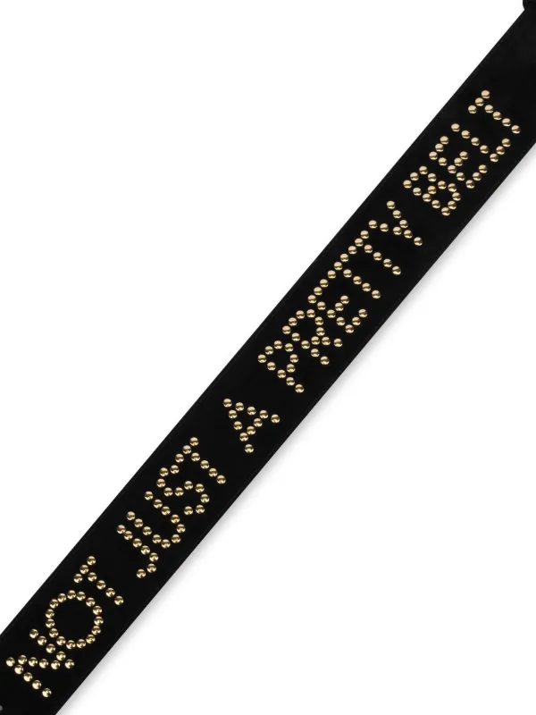 Moschino Studded Buckled Belt | Black | FARFETCH JO