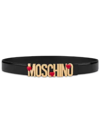 【関税＆送料込み】Moschino Belt With Logo Leather belt with logo | Moschino