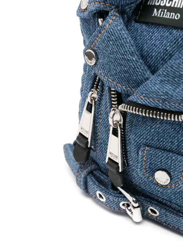 MOSCHINO　バックパック　リュック　ライトブルー　ジャケット型 Moschino(モスキーノ) バックパック・リュック(レディース