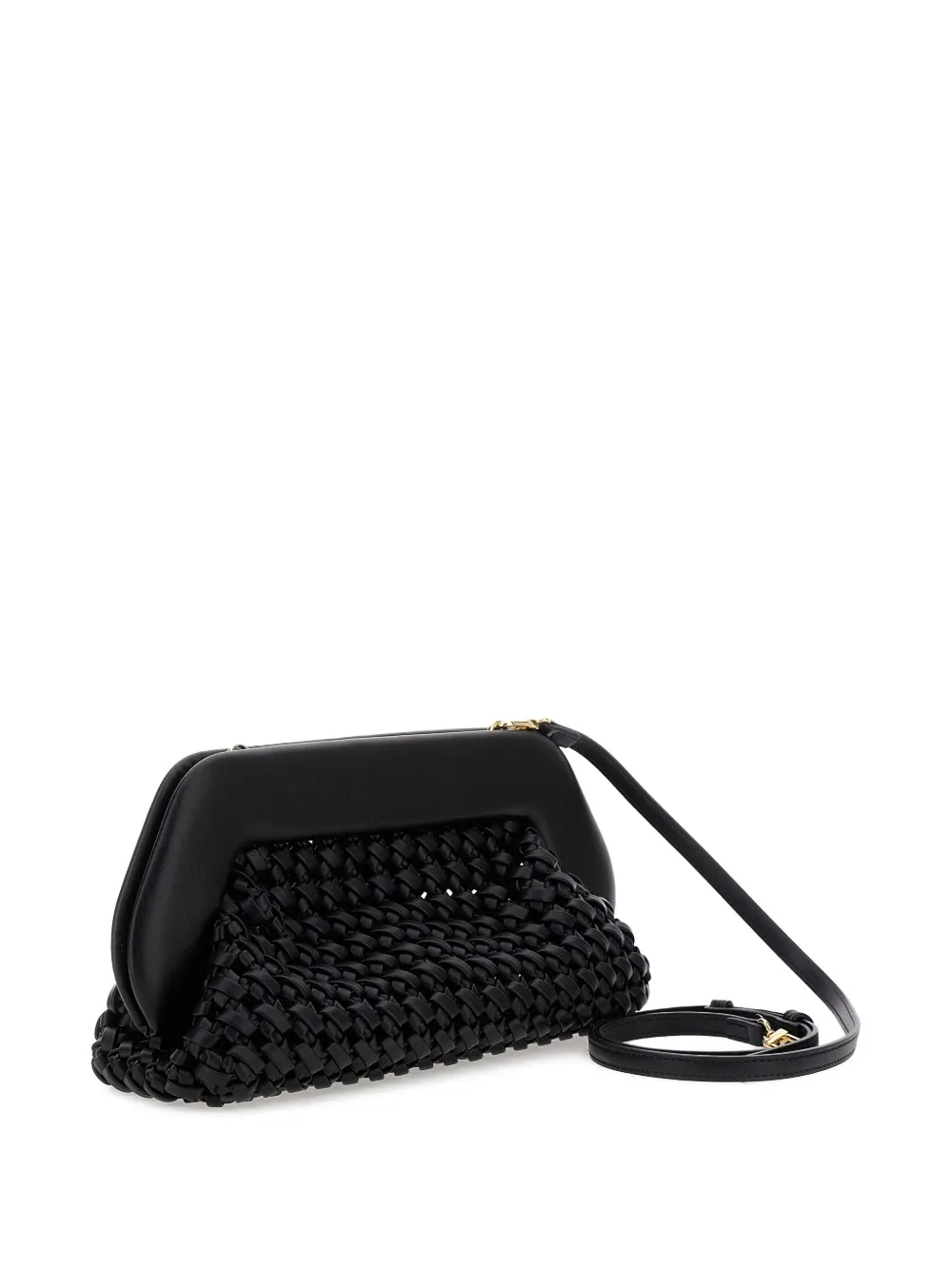 Themoirè Bios Knots Clutch Bag In Black