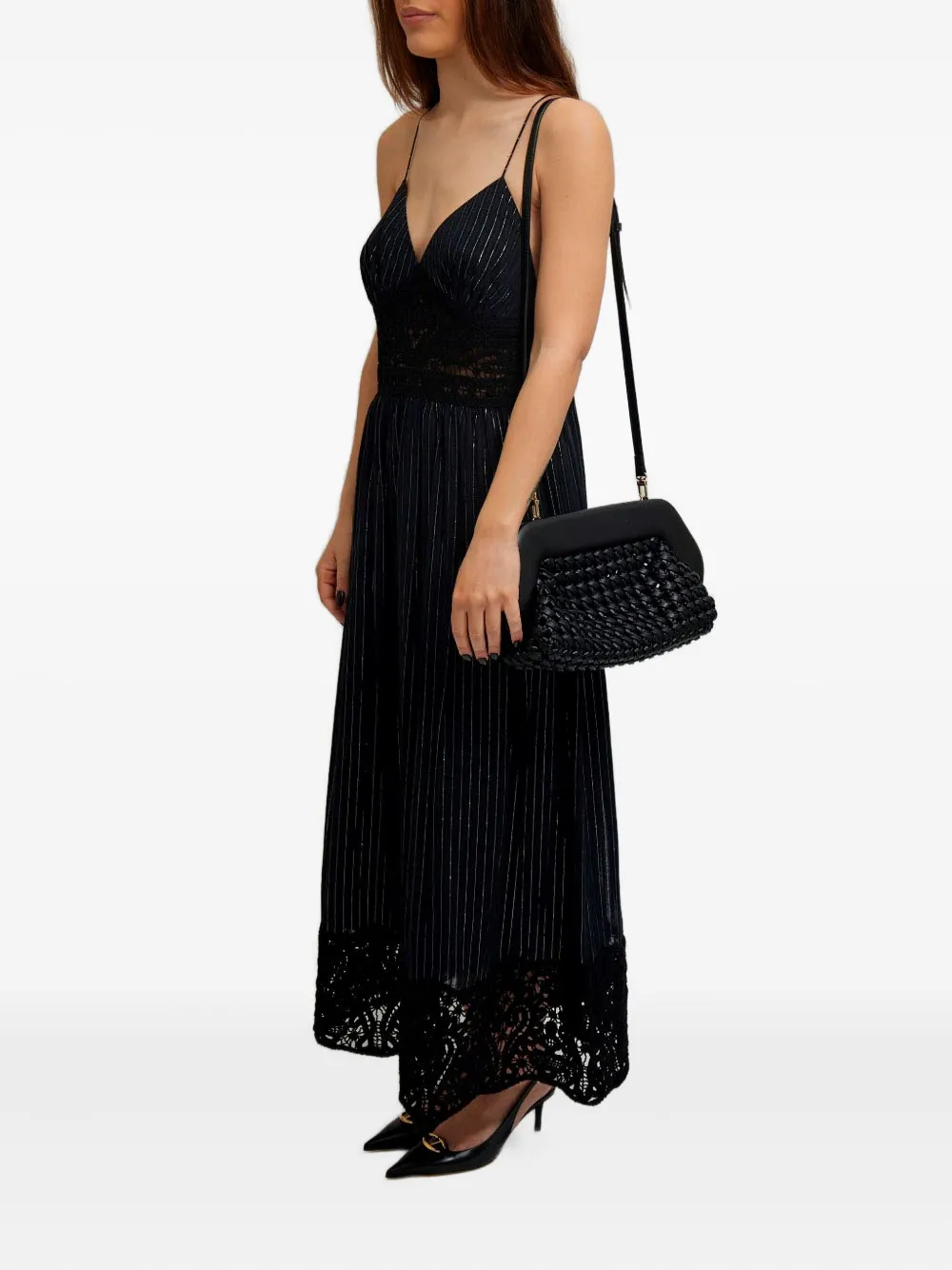 Themoirè Bios clutch - Zwart