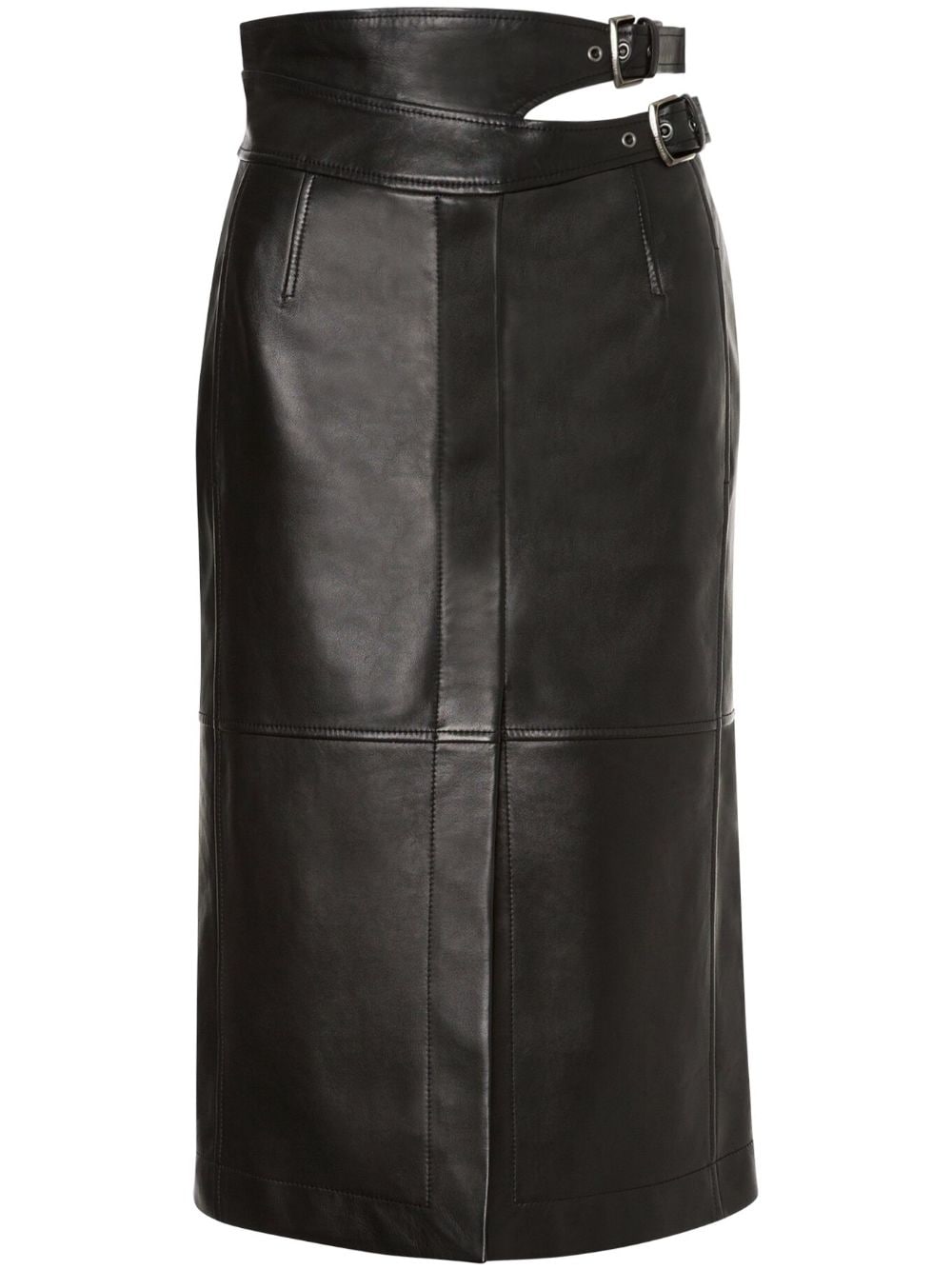 Alberta Ferretti leather pencil skirt – Black