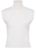 Alberta Ferretti fine-knit turtleneck top - White