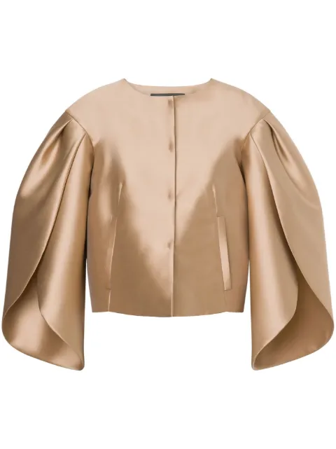 Alberta Ferretti petal-sleeve mikado jacket