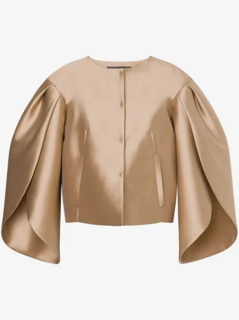 Alberta Ferretti petal-sleeve mikado jacket