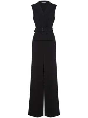 オールインワン・サロペット A FERRETTI Black Acetate Blend Jumpsuit Alberta Ferretti Black Acetate Blend Jumpsuit | italist