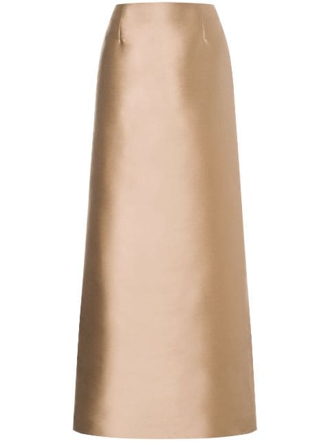 A-line satin skirt