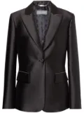 Alberta Ferretti single-breasted satin blazer - Black