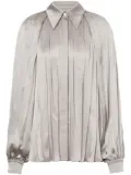 Alberta Ferretti pleated satin shirt - Grey