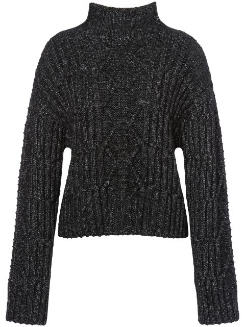 Alberta Ferretti high-neck chunky-knit jumper