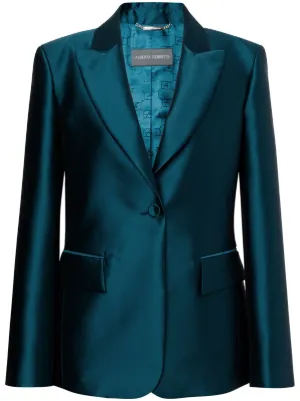ジャケット a Ferretti Single-breasted Ice-colored jacket Organic Linen High Collar Jacket | EILEEN FISHER