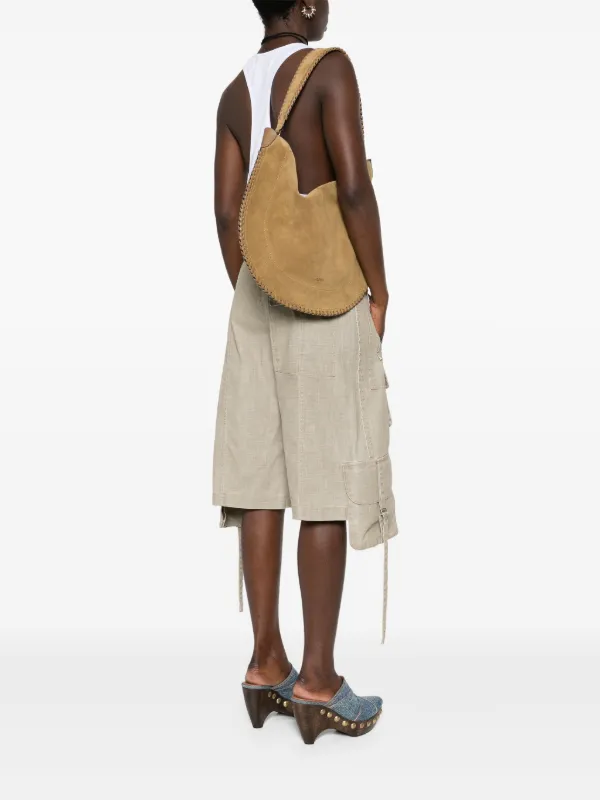 【関税&送料込】Isabel Marant Oskan Suede Tote Bag ISABEL MARANT Oskan Suede Shoulder Bag | Brown | FARFETCH