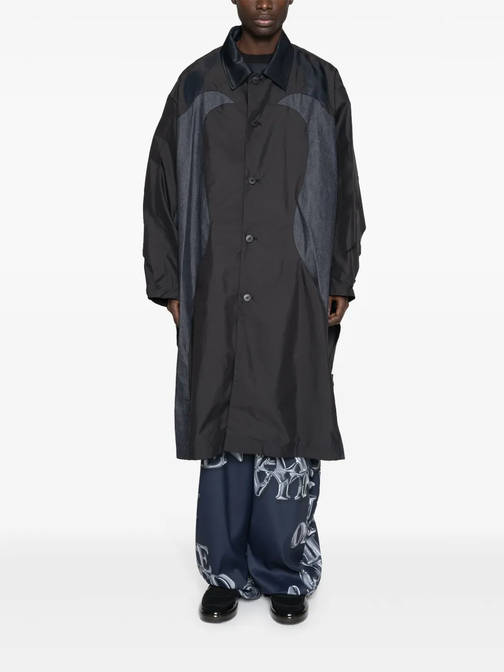 Yoshiokubo panelled button-up coat | Single Breasted Coats | Image 2