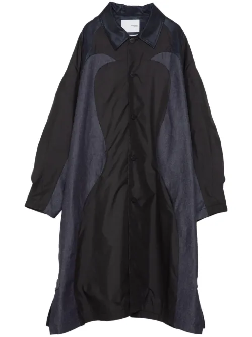 Manteau boutonné à empiècements - Yoshiokubo - Modalova