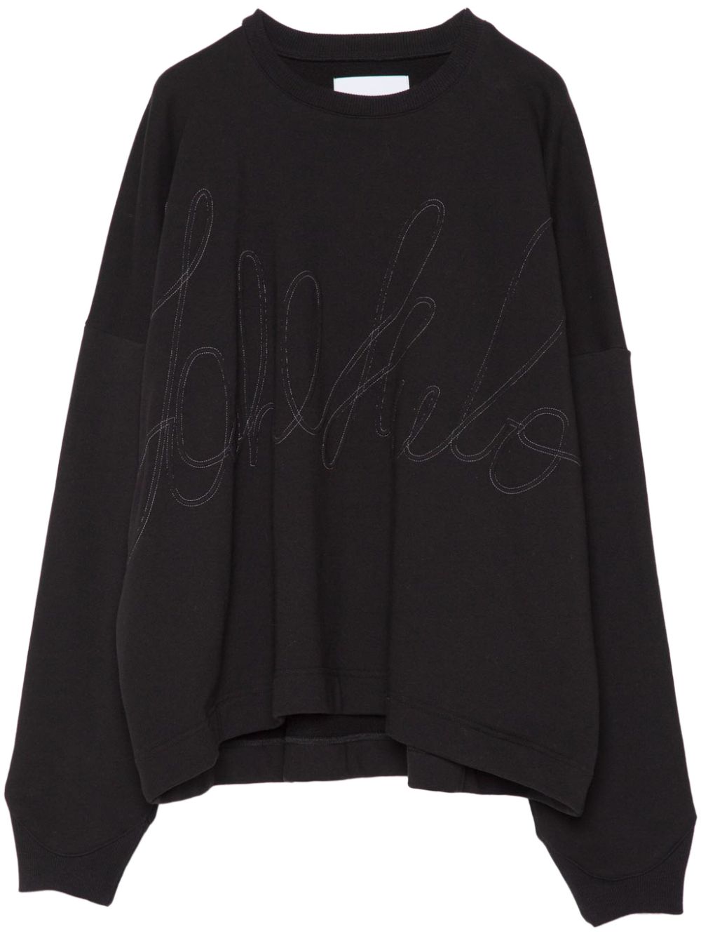 Cursive cotton sweatshirt