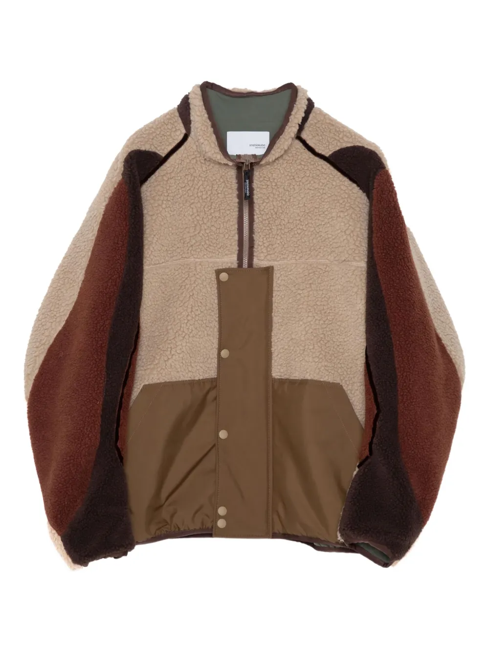 Yoshiokubo Panelled Zip Jacket In Multi