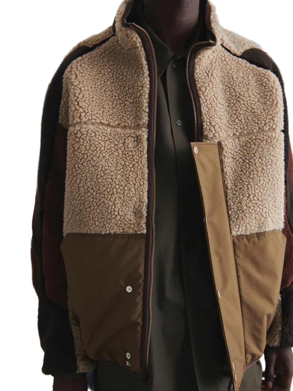 Yoshiokubo Panelled Zip Jacket In Multi