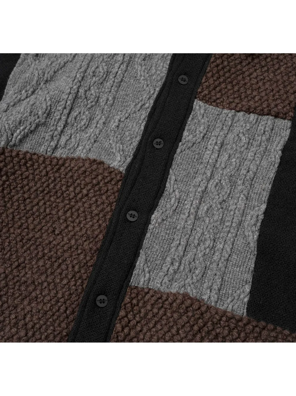 Yoshiokubo Patchwork Buttoned Shirt In Multi