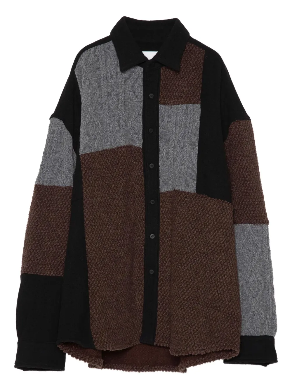 Yoshiokubo Patchwork Buttoned Shirt In Multi