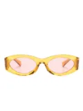 Miu Miu Eyewear Glimpse oval-frame sunglasses - Yellow