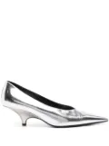 TOTEME 55mm metallic-finish pumps - Silver