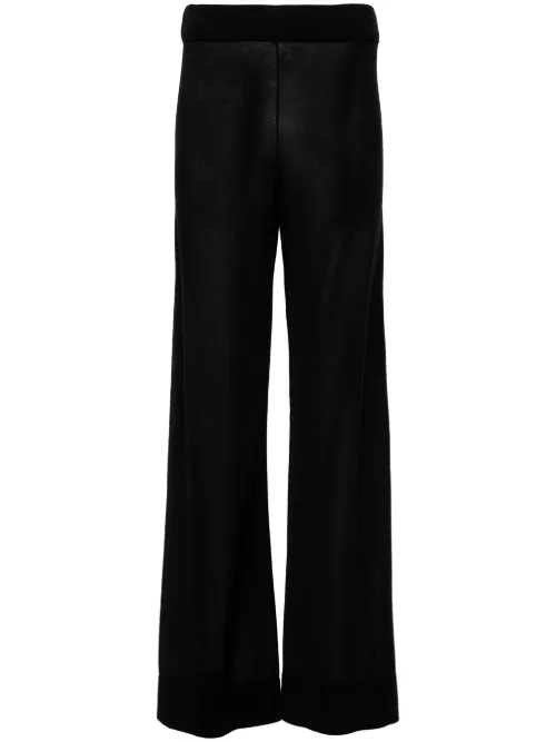 Pantalon palazzo en maille fine - TOTEME - Modalova