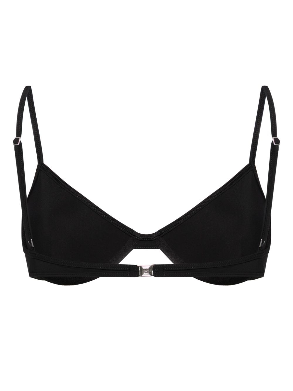 Shop Totême Underwire Half-cup Bikini Top In Black