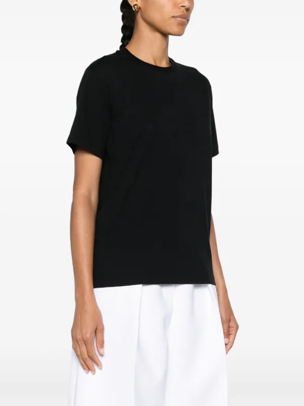【TOTEME】クルーネックTシャツ TOTEME クルーネック Tシャツ | ブラック | FARFETCH JP