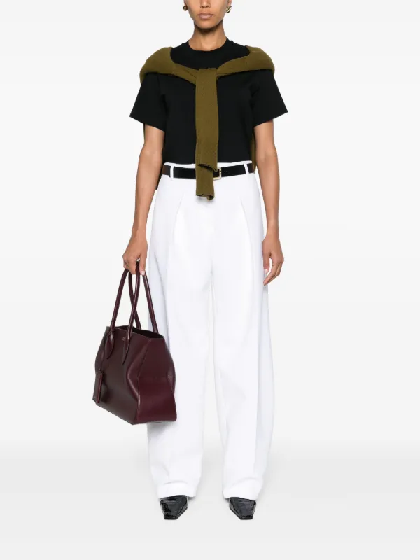 【TOTEME】クルーネックTシャツ TOTEME クルーネック Tシャツ | ブラック | FARFETCH JP
