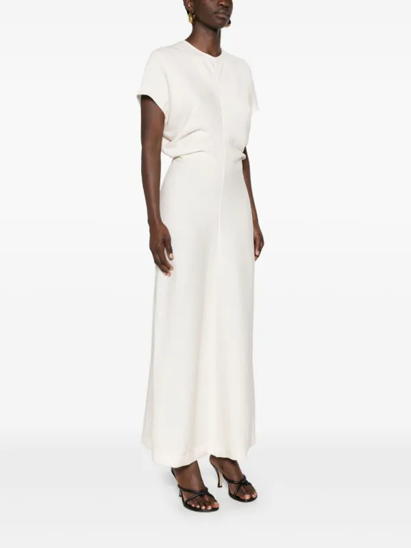 toteme crinkled silk maxi dress Toteme Twist Strap Crinkled Silk Maxi Dress