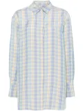 TOTEME plaid-check linen shirt - Purple