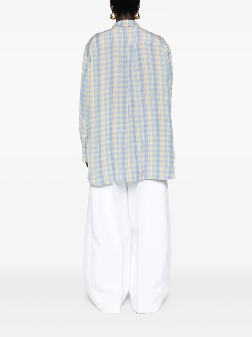 TOTÊME PLAID-CHECK LINEN SHIRT