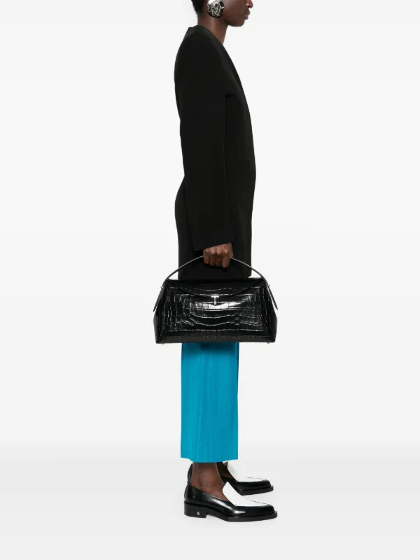 【関税込み】TOTEME T-LOCK' HANDBAG TOTEME T-Lock Leather Top Handle Bag | Brown | FARFETCH PL