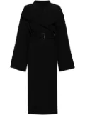 TOTEME belted twill coat - Black
