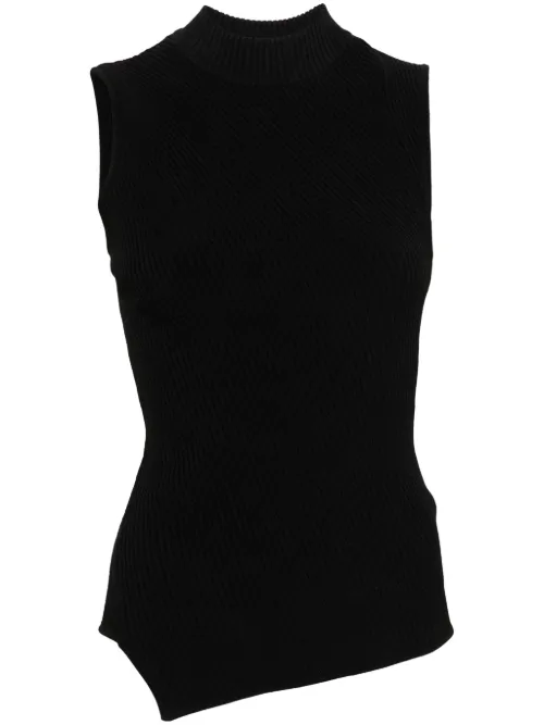 Débardeur nervuré Almaz à design asymétrique - TOTEME - Modalova