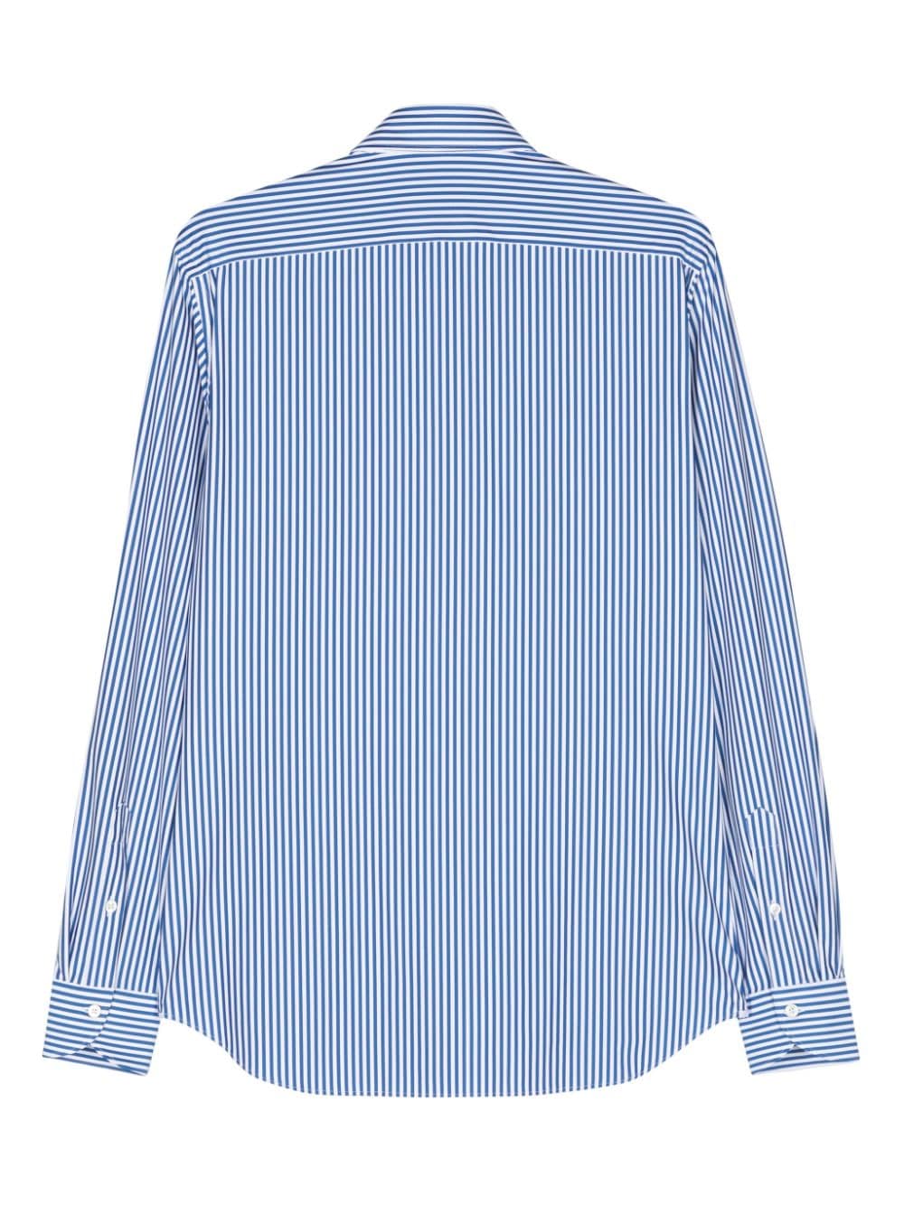 Xacus Active striped shirt - Wit