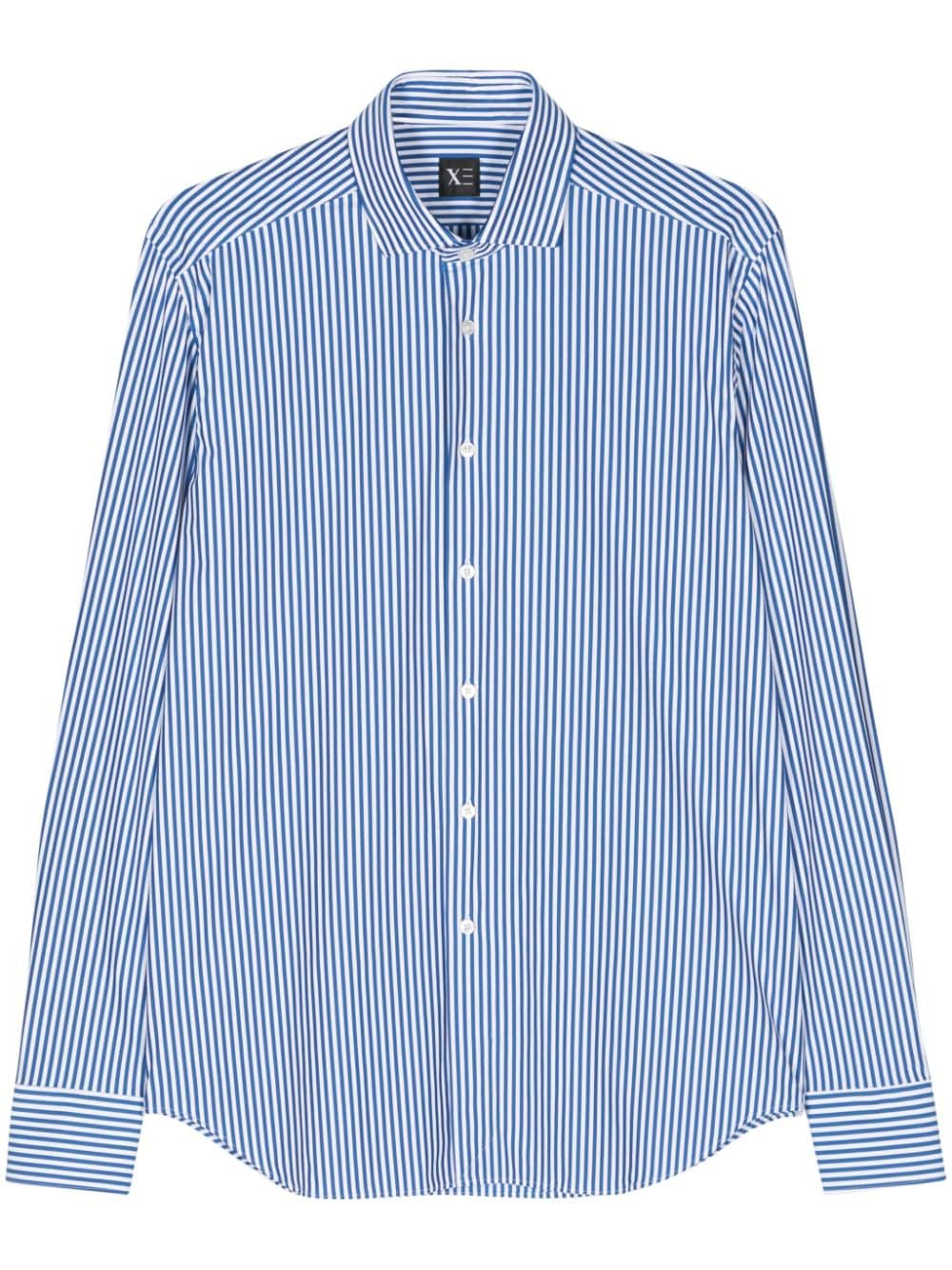 Xacus Active striped shirt Wit