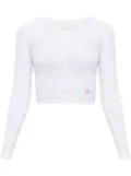 Alexander Wang V-neck cropped cardigan - White