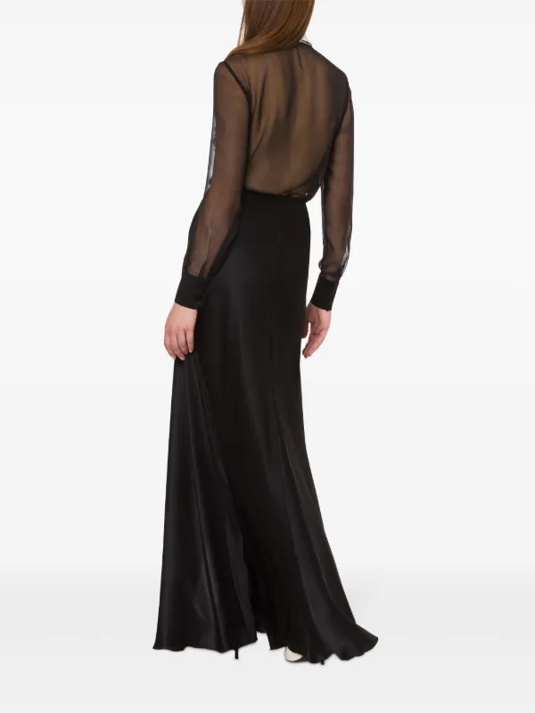 Alberta Ferretti ドレープ スカート | ブラック | FARFETCH JP