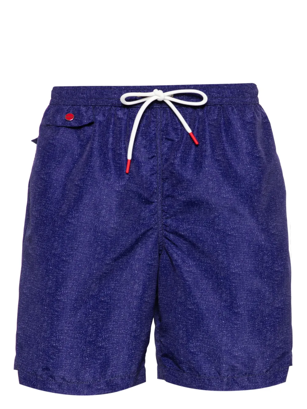 Kiton Zwembroek met geborduurd logo Blauw