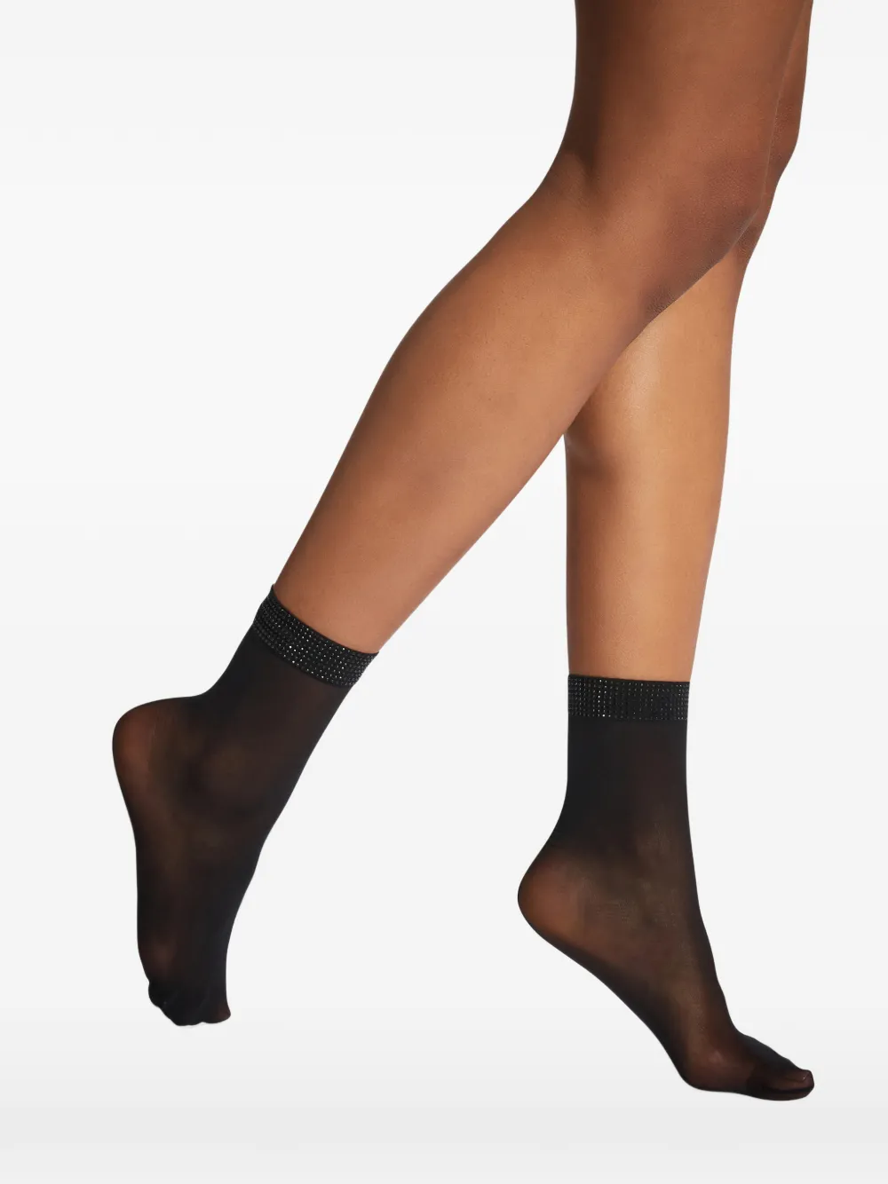 Wolford Sokken verfraaid met vloeibaar metaal Zwart